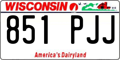 WI license plate 851PJJ
