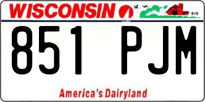 WI license plate 851PJM