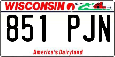 WI license plate 851PJN