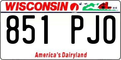 WI license plate 851PJO