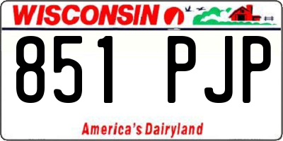 WI license plate 851PJP