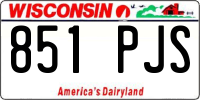 WI license plate 851PJS