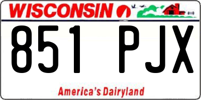 WI license plate 851PJX