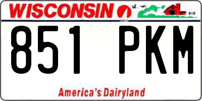 WI license plate 851PKM