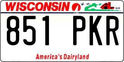 WI license plate 851PKR