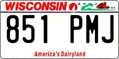 WI license plate 851PMJ