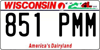 WI license plate 851PMM