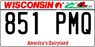 WI license plate 851PMQ