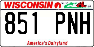 WI license plate 851PNH