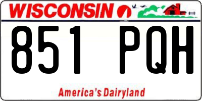 WI license plate 851PQH