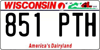 WI license plate 851PTH