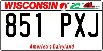 WI license plate 851PXJ