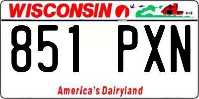WI license plate 851PXN