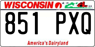 WI license plate 851PXQ