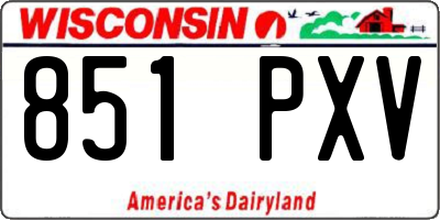 WI license plate 851PXV