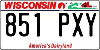 WI license plate 851PXY