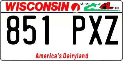 WI license plate 851PXZ