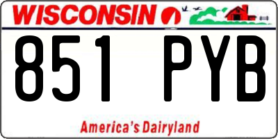 WI license plate 851PYB