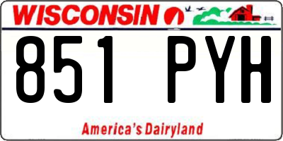 WI license plate 851PYH