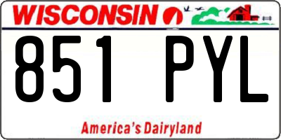 WI license plate 851PYL