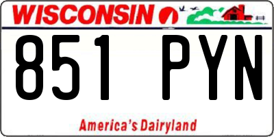 WI license plate 851PYN