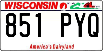 WI license plate 851PYQ