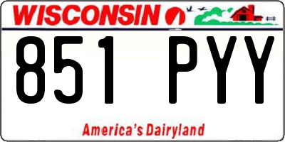 WI license plate 851PYY