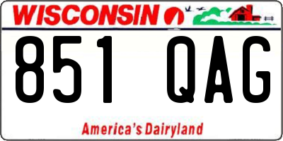 WI license plate 851QAG