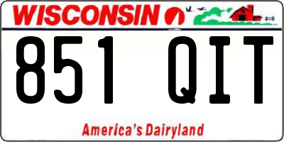 WI license plate 851QIT
