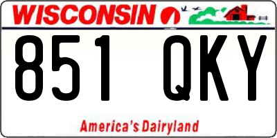 WI license plate 851QKY