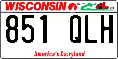 WI license plate 851QLH