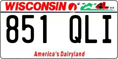 WI license plate 851QLI