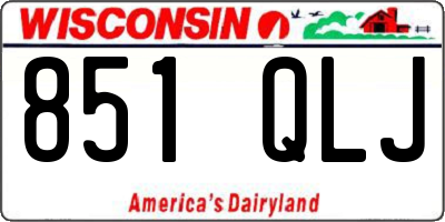 WI license plate 851QLJ