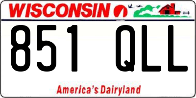 WI license plate 851QLL