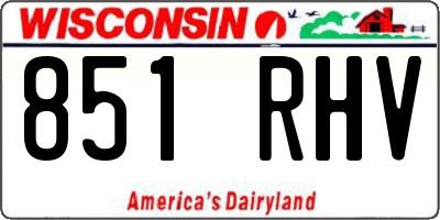 WI license plate 851RHV