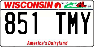 WI license plate 851TMY