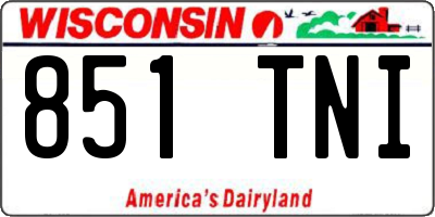 WI license plate 851TNI