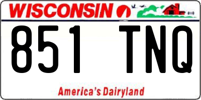 WI license plate 851TNQ