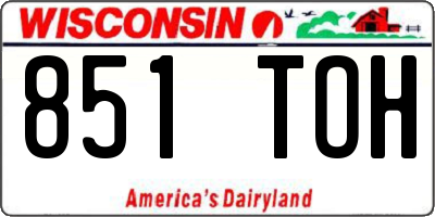 WI license plate 851TOH