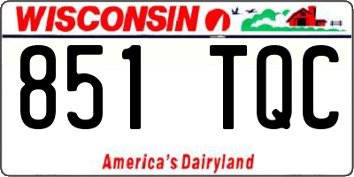 WI license plate 851TQC