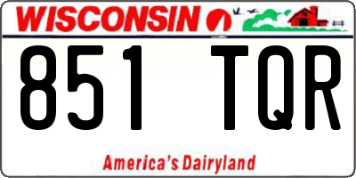 WI license plate 851TQR