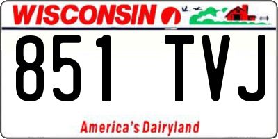 WI license plate 851TVJ