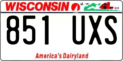 WI license plate 851UXS