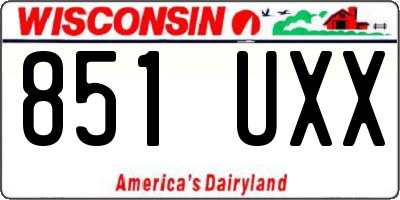 WI license plate 851UXX
