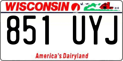 WI license plate 851UYJ
