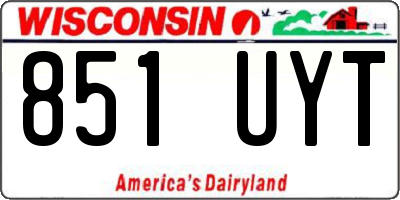 WI license plate 851UYT