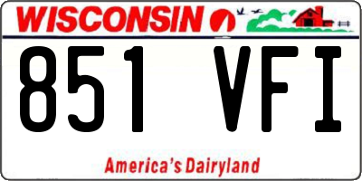 WI license plate 851VFI