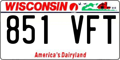 WI license plate 851VFT