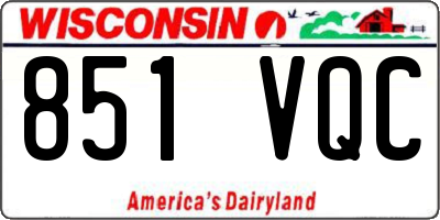 WI license plate 851VQC