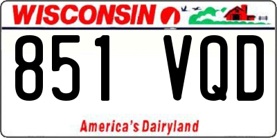 WI license plate 851VQD